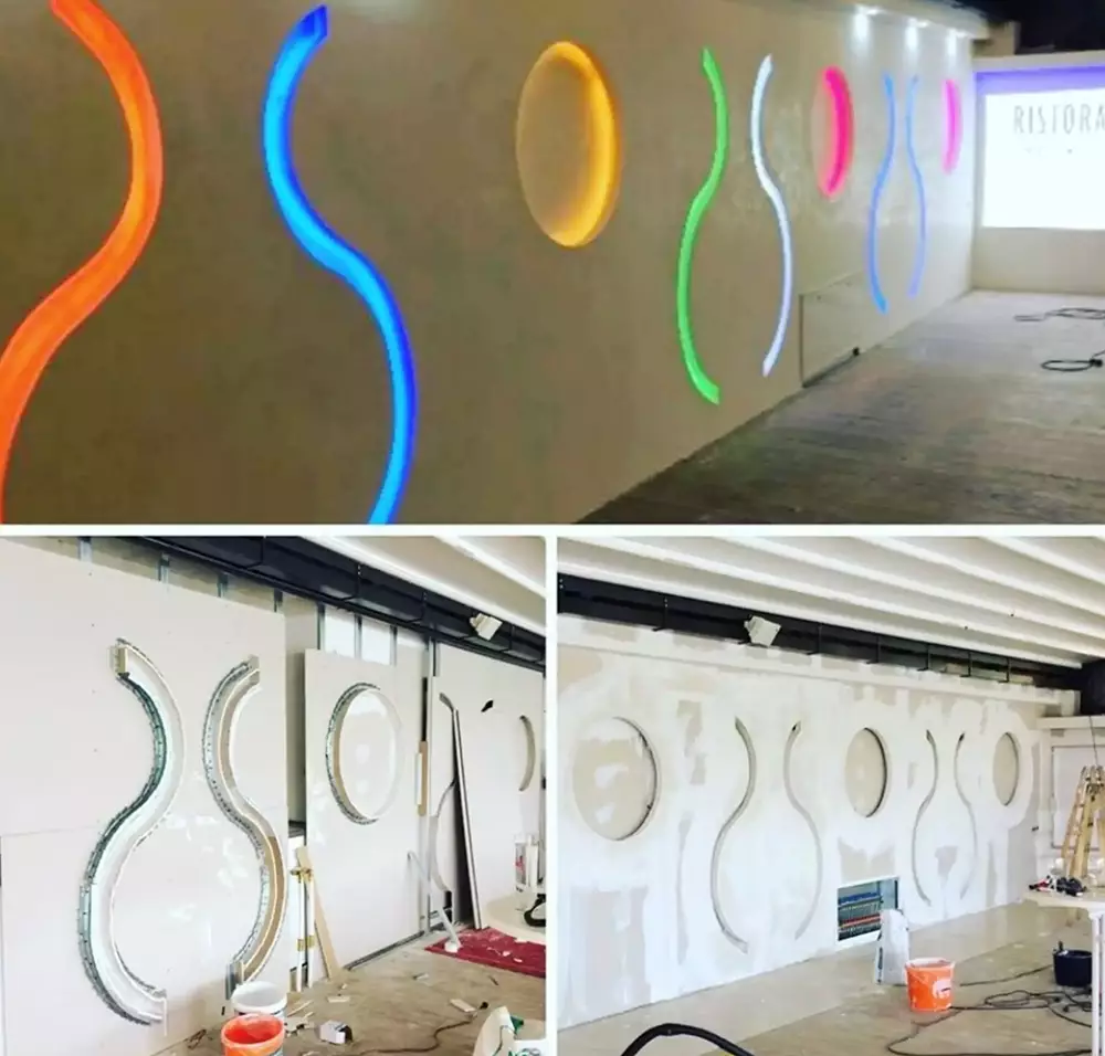 Beleuchtungen mit Rigipsplatten